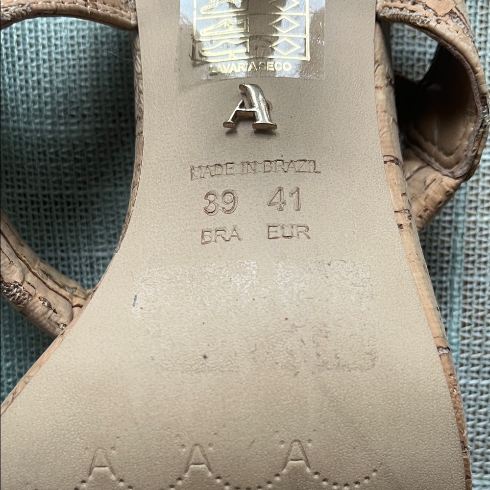 Tan Cork Women's Sandals - Picture 5 of 6